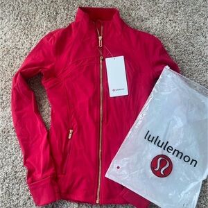 Red and gold define jacket